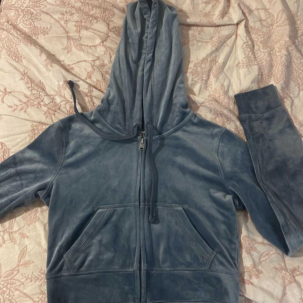 Blue Zip-Up Hoodie